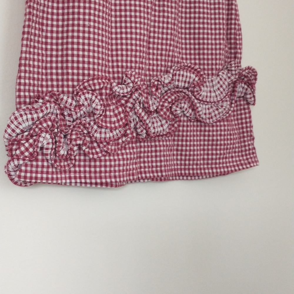 Lovers + Friends red gingham ruffled skirt XS - Picture 2 of 8